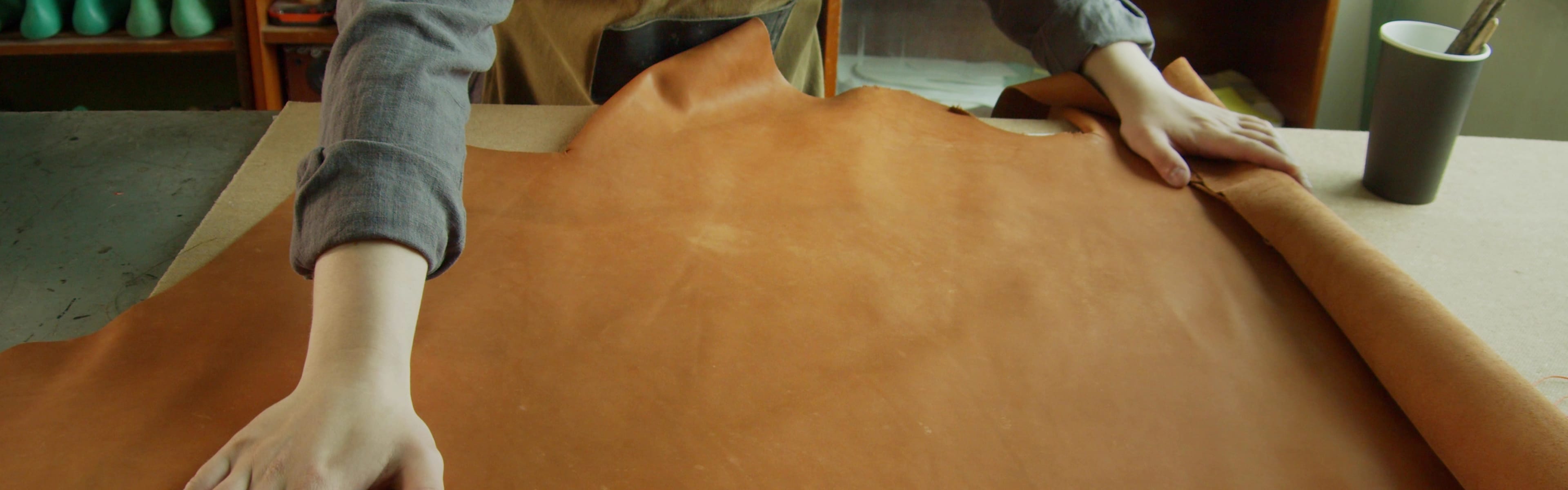 Leather upholstery in a luxury interior setting