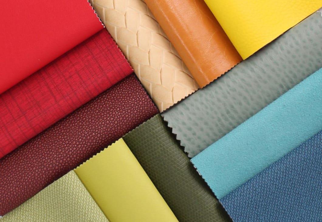 Synthetic leather upholstery sample